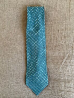 Emporio Armani Teal Plaid Men’s Tie